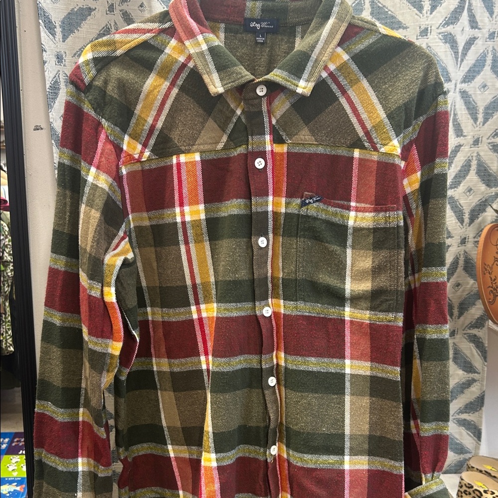 Men's Plaid Casual Button Down Shirt